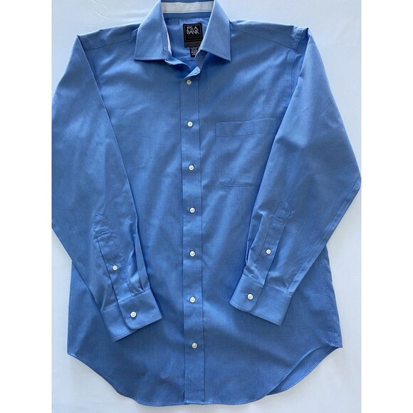 Jos. A. Bank Other - Jos. A. Bank Traveler Travel Tech Shirt Tailored Fit Blue Textured 15.5 - 33